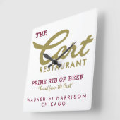 Kart Restaurant, Wabash and Harrison, Chicago, IL Vierkante Klok (Hoek)