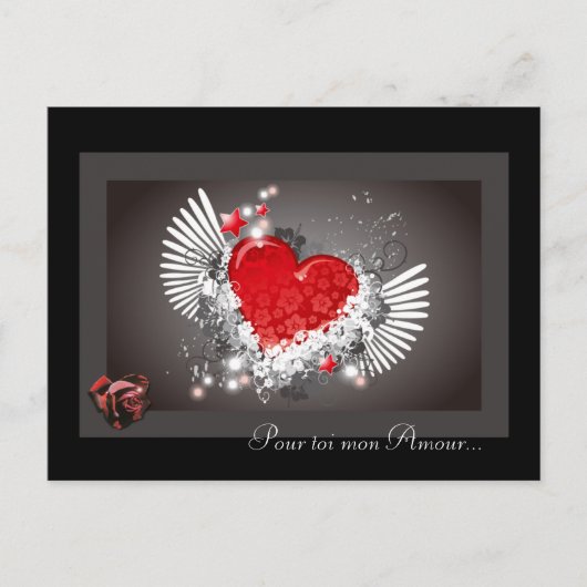 karte amour saint valentin briefkaart (Voorkant)