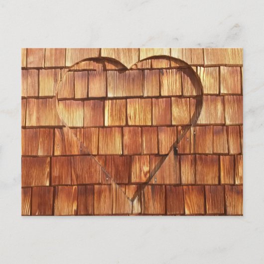 Karte Holz Herz Briefkaart (Voorkant)