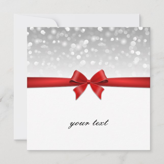 Karte Schleife Glitzer (Voorkant)