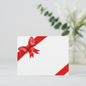 Karte Schleife rot Briefkaart (Staand voorkant)