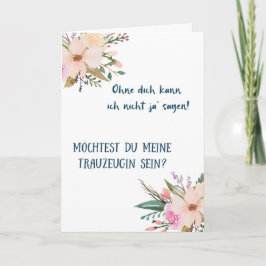 Karte - Willst du meine Trauzeugin sein Kaart