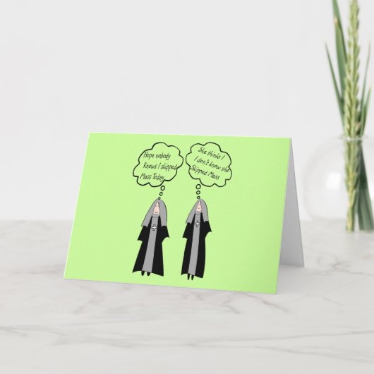 Karten von Nonnen "Dinge, waarover nonnen nadenken Kaart (Voorkant)