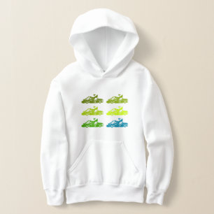 Karting course sur sweat-shirt enfants.