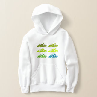 Karting course sur sweat-shirt enfants.