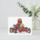 Karting Go-Kart Briefkaart (Staand voorkant)