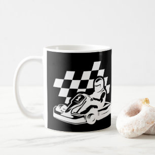 Karting, raceauto jongens verjaardag koffiemok