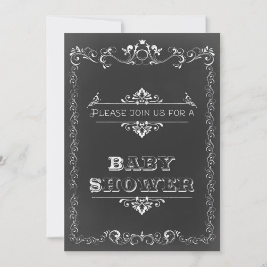 karton, dubbelzijdig Baby shower Kaart (Voorkant)