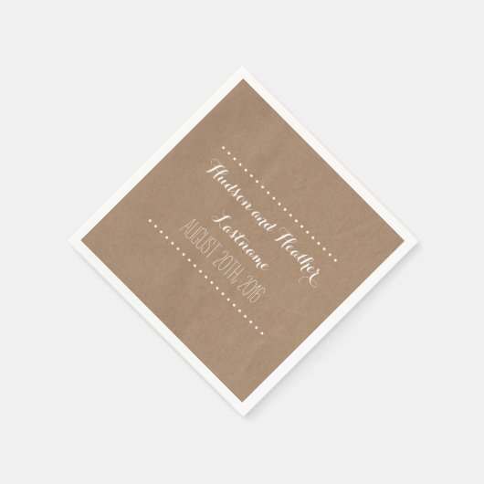 Karton geïnspireerde bruiloft servetten (Hoek)