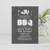  karton Pig Roast BBQ Birthday Party Kaart (Staand voorkant)