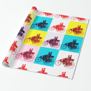 KARTON VAN VINTAGE CARS GATHERING POP CADEAUPAPIER