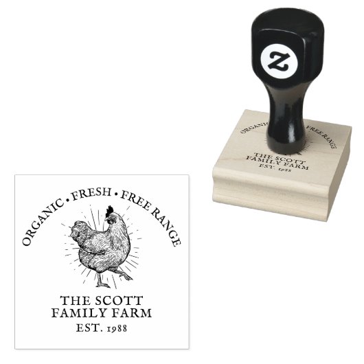 Karton voor persoonlijk Boerderij Rubberstempel (Gestempeld)