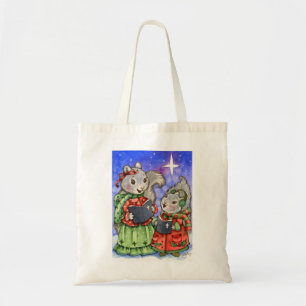 Kartonende kersteekhoorns - Canvas tas