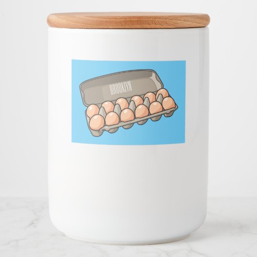 Kartonnen cartoon voedselcontainer etiket (Voorkant)