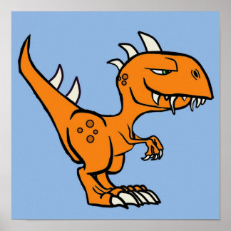 Kartonnen dinosaurus poster