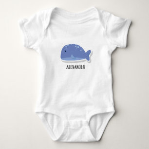 Kartonnen doos met flat sticker Whale Personalized Romper