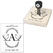 Kartonnen doos voor kippen Hen Monogram Rubberstempel (Gestempeld)