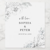 Kartonnen flesje met etiket van wijn (Enkel label)