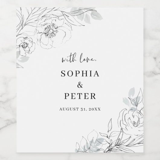 Kartonnen flesje met etiket van wijn (Enkel label)