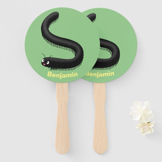 Kartonnen pijl handwaaier (Voorkant en achterkant)