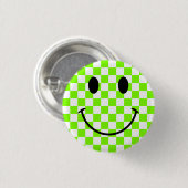 Kartreuse kast en zwart gezicht ronde button 3,2 cm (Voorkant /achterkant)