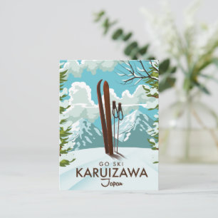 Karuizawa Japan Skireizen poster Briefkaart