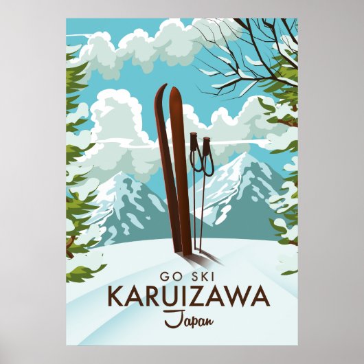 Karuizawa Japon poster Voyage de ski (Devant)