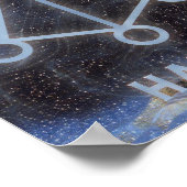 Karuna Reiki Poster bleu marbre étoile (Coin)