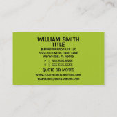 Kas gevuld met bloemen visitekaartje (Achterkant)