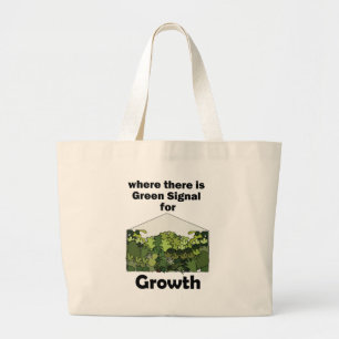 Kas Groen Signaal Voor Groei Tuin Opening Grote Tote Bag