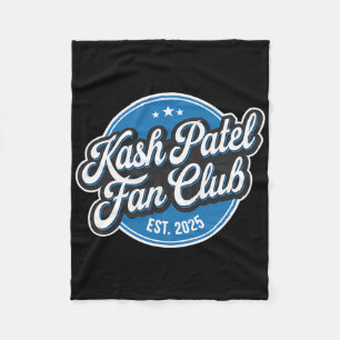Kash Patel Fan Club Est. 2025 Retro Logo Trump Nom Fleece Deken
