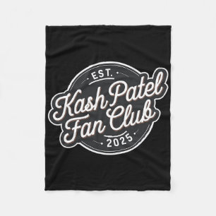 Kash Patel Fanclub Est. 2025 Vintage Logo Trump N Fleece Deken