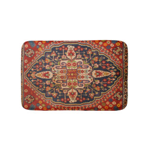 Kashan Poshti Central Persian Rug Print Badmat