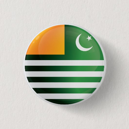 Kashmir Ronde Icon Flag Button 3,2 Cm (Voorkant)