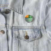 Kashmir Ronde Icon Flag Button 3,2 Cm (In situ)