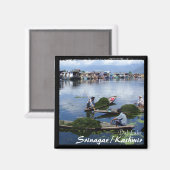 Kasjmir, Srinagar - Schepen van Shikara (Magnet) Magneet (Voorkant / Achterkant)