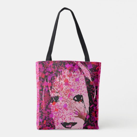 KasperKlothes " roze gezicht1" Canvas tas (Achterkant)