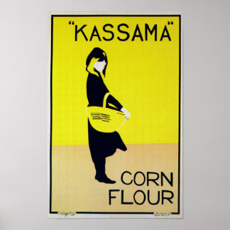 Kassama Corn - Affiche publicitaire Vintage
