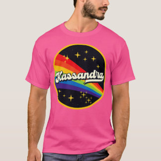 Kassandra regenboog in ruimte stijl t-shirt