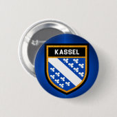 Kassel Flag Ronde Button 5,7 Cm (Voorkant /achterkant)