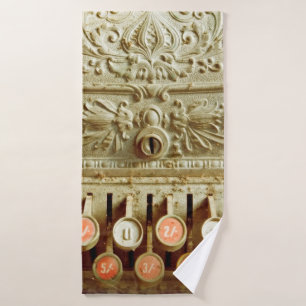  kassenregister, dat onder stof en cobweb valt badhanddoek