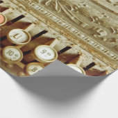 kassenregister, dat onder stof en cobweb valt cadeaupapier (Hoek)