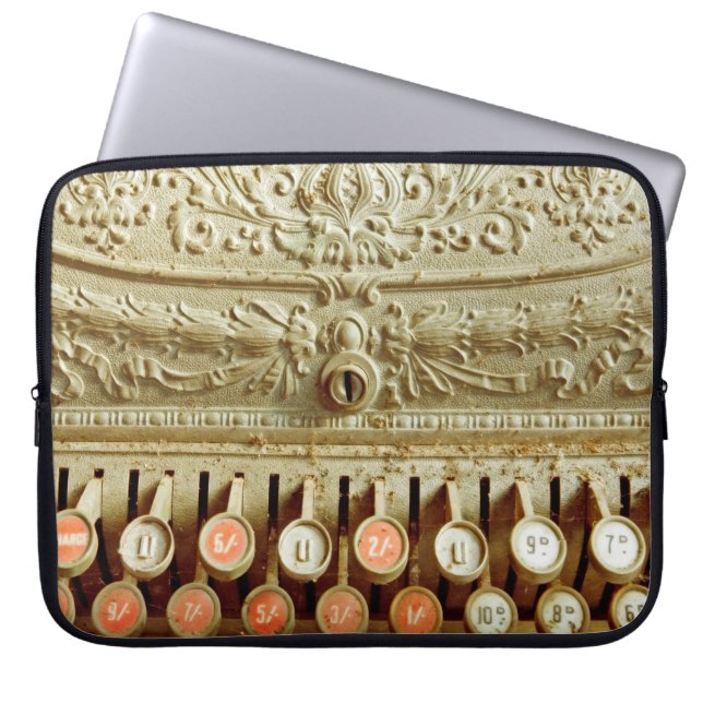  kassenregister, dat onder stof en cobweb valt laptop sleeve (Voorkant)