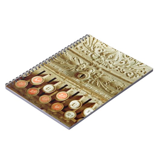 kassenregister, dat onder stof en cobweb valt notitieboek (Linkerzijde)