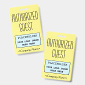 Kassy "AUTOZED GUEST"-badge Badge (Voor- en achterkant)