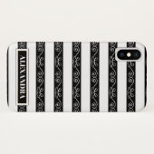 Kassy Black White gestreept Case-Mate iPhone Case (Achterkant (horizontaal))