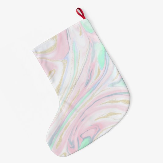 Kassy gemarmerd abstract ontwerp grote kerstsok (Achterkant (Hangend))