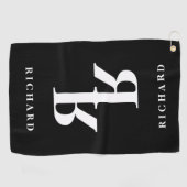 Kassy initialen monogram sjabloon golfhanddoek (Horizontaal)