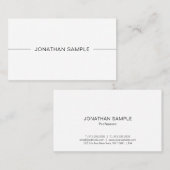 Kassy minimalistisch design — wit design visitekaartje (Voorkant / Achterkant)