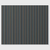 Kassy Navy en Gold Multicolor Stripes Cadeaupapier (Vlak)